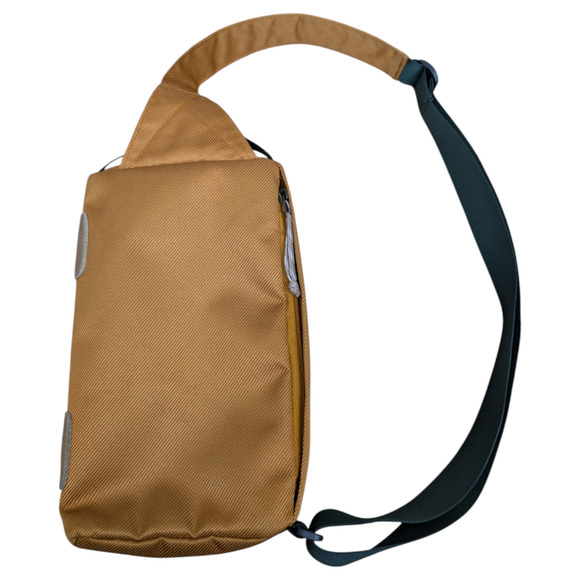 The North Face Field Bag Crossbody Timber Tan Canvas Kelp Green RARE OG Style - Picture 3 of 12